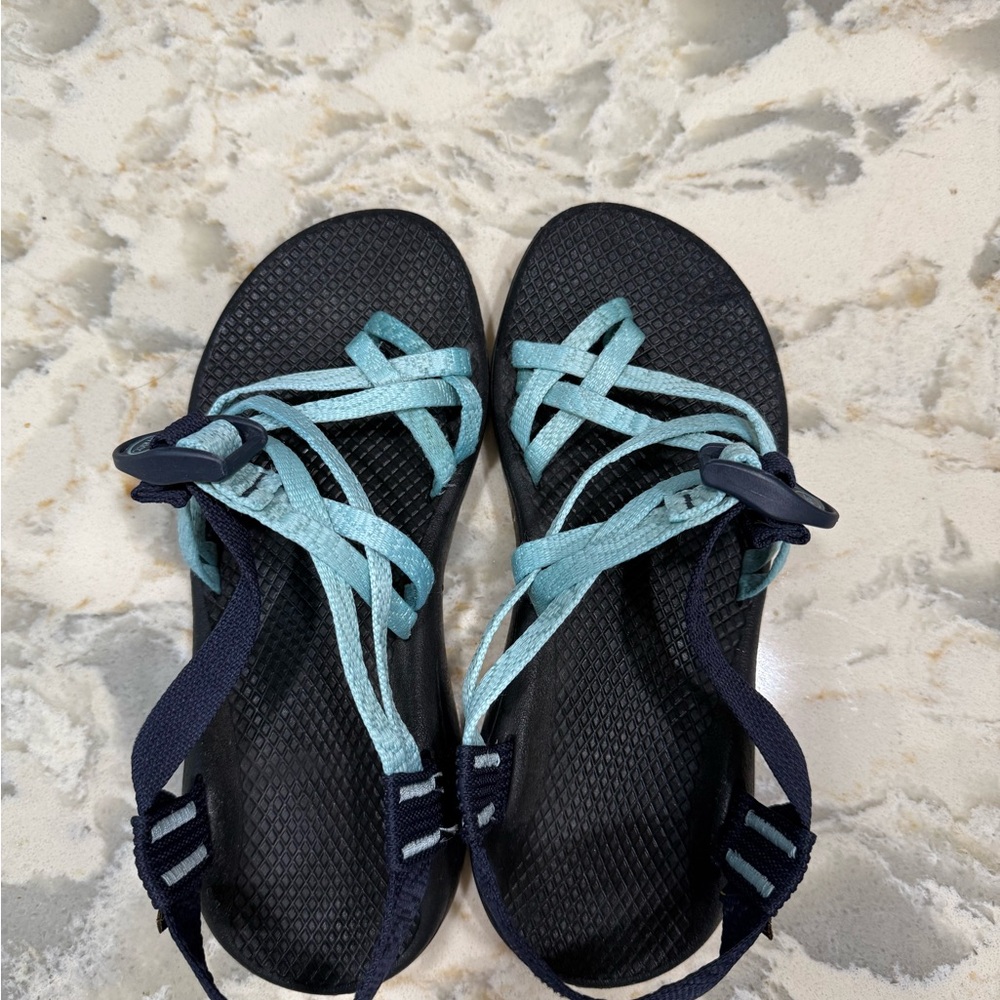 Chaco Women's Sandals - Black and Light Blue